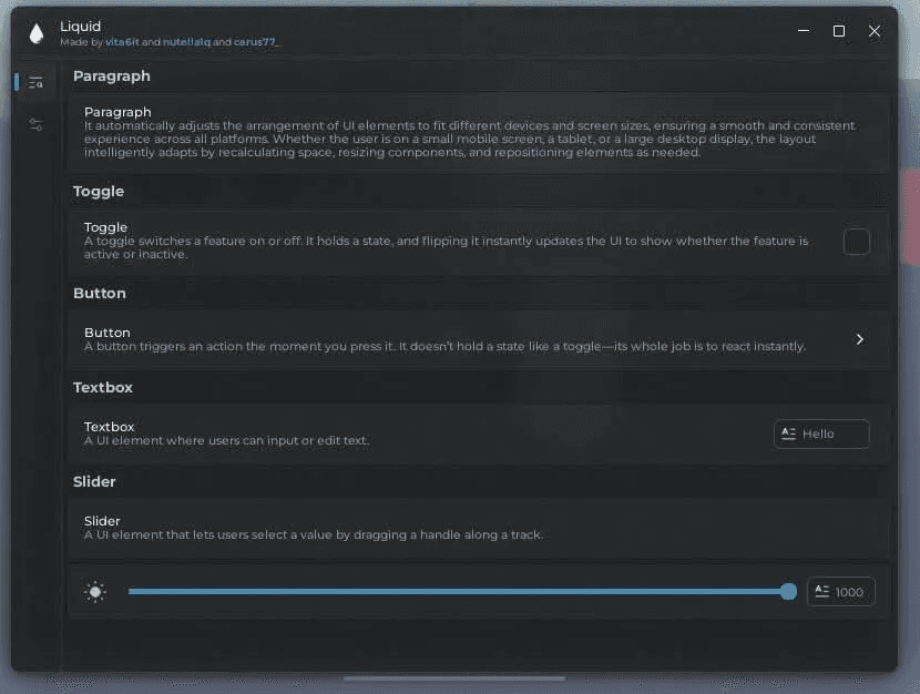 Liquid UI